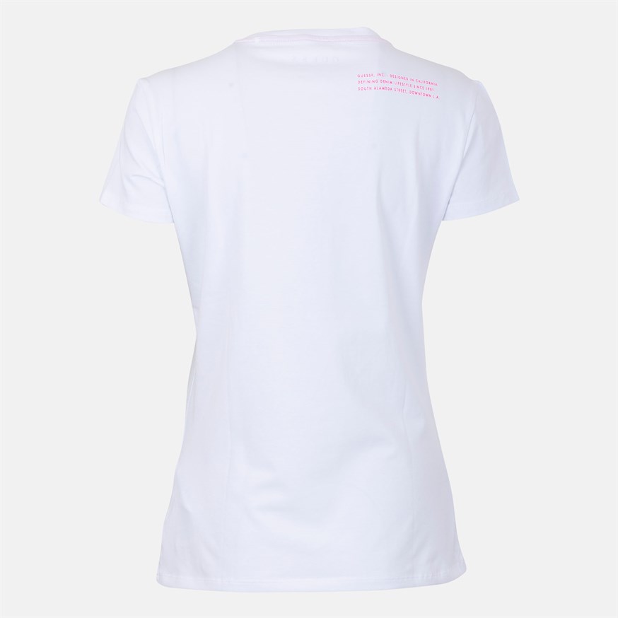 GUESS W0YI87J1300 KADIN T SHIRT BEYAZ