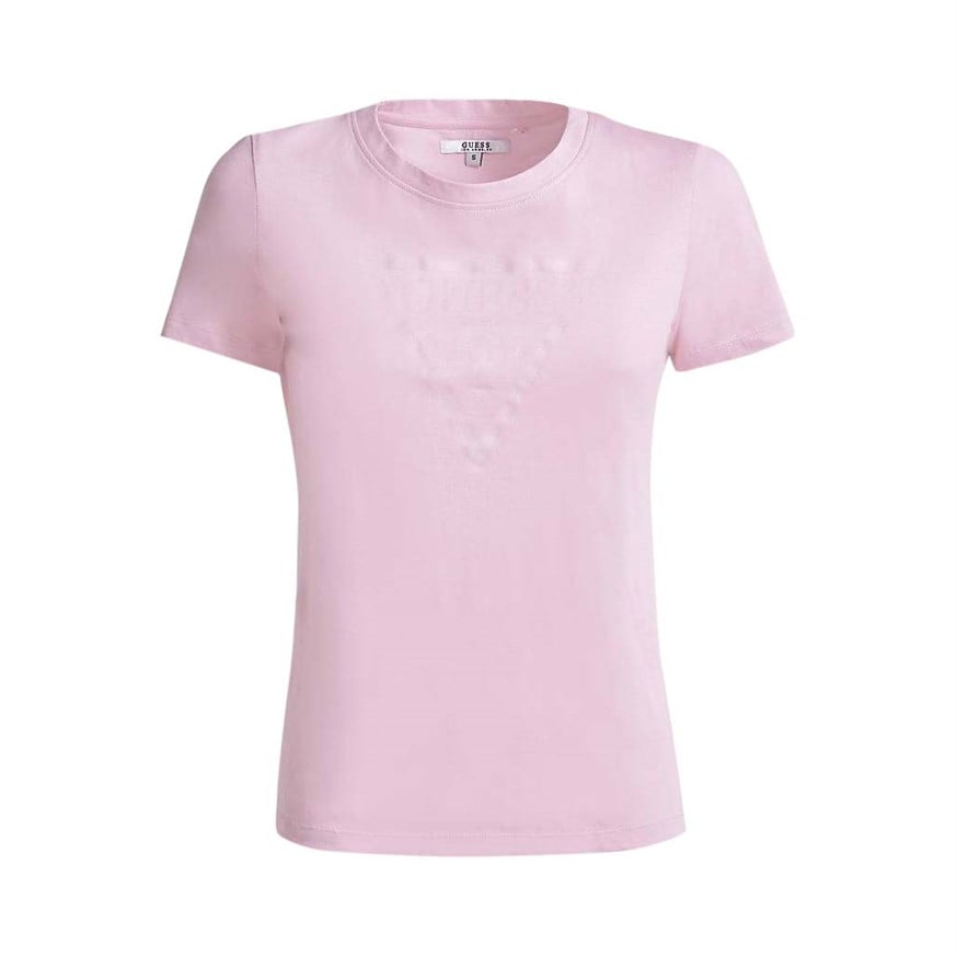 GUESS W91I54K19U1 KADIN CASUAL T-SHIRT  PEMBE