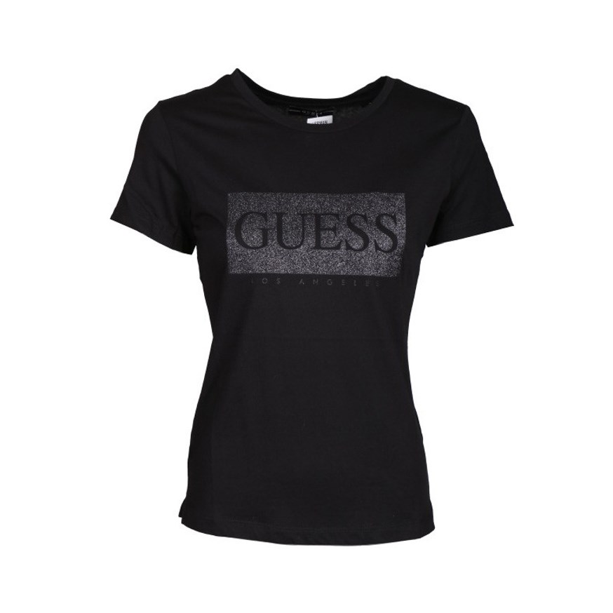 GUESS W93I80K7WS0 KADIN T-SHIRT  SIYAH
