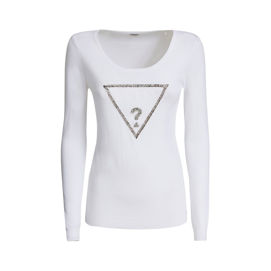 GUESS W93R70Z2760 KADIN TRİKO  BEYAZ