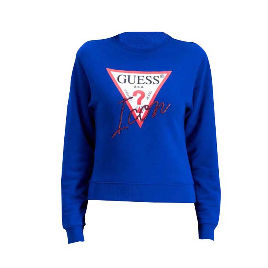 GUESS W94Q72K68I0 KADIN SWEATSHIRT  MAVI