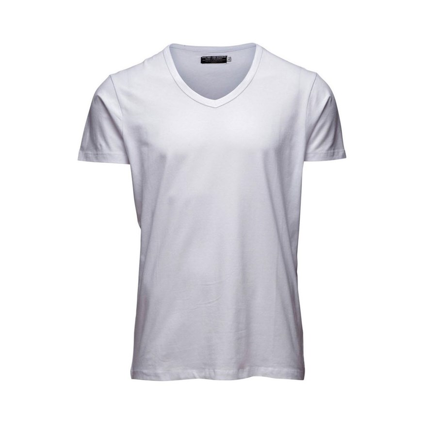 JACK AND JONES 12059219 ERKEK CASUAL T-SHIRT  KIRIK BEYAZ