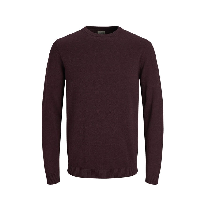 JACK AND JONES 12137190 ERKEK CASUAL TRİKO  BORDO