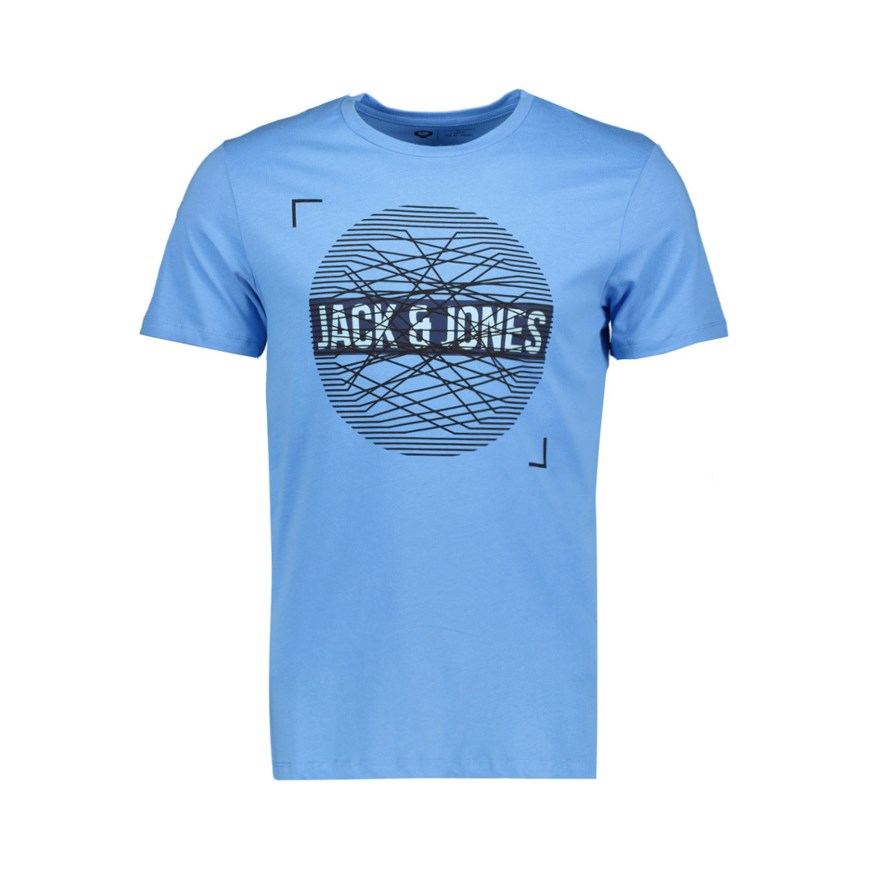 JACK AND JONES 12152862 ERKEK CASUAL T-SHIRT  MAVI