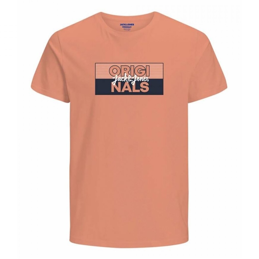 JACK AND JONES 12191907 ERKEK T-SHIRT  TURUNCU