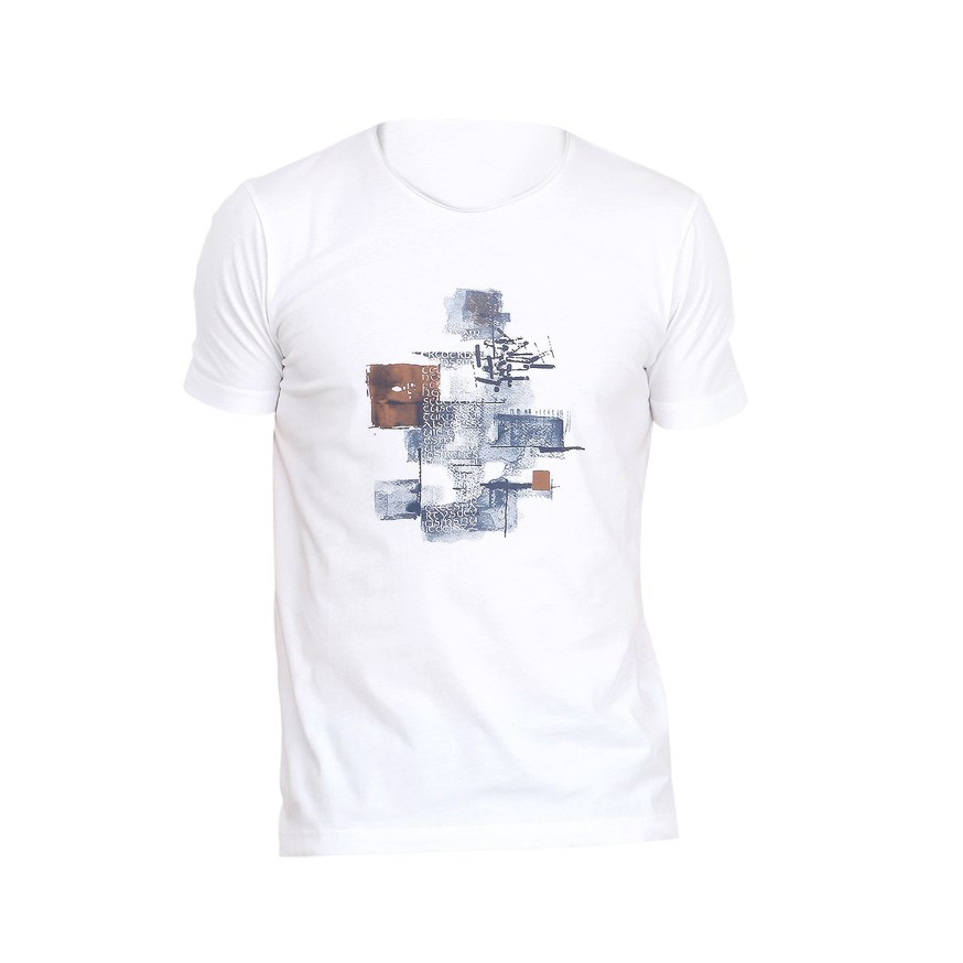 KIP TSH-360 ERKEK CASUAL T-SHIRT  BEYAZ