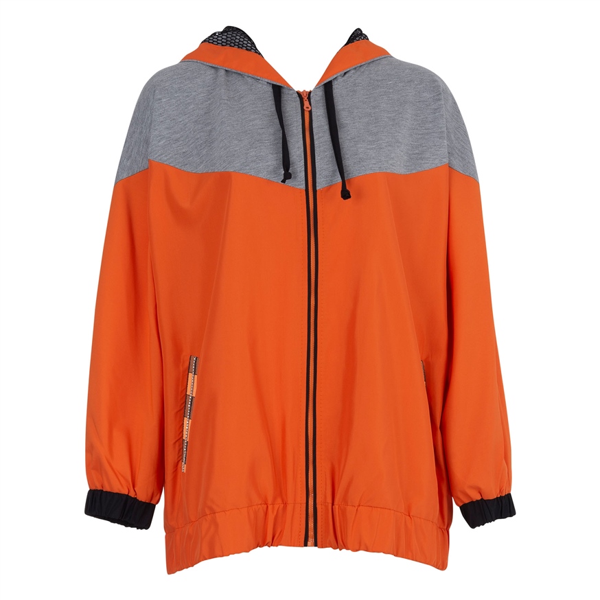 LEMA 76070 BUYUK BEDEN TRENÇKOT  ORANJ