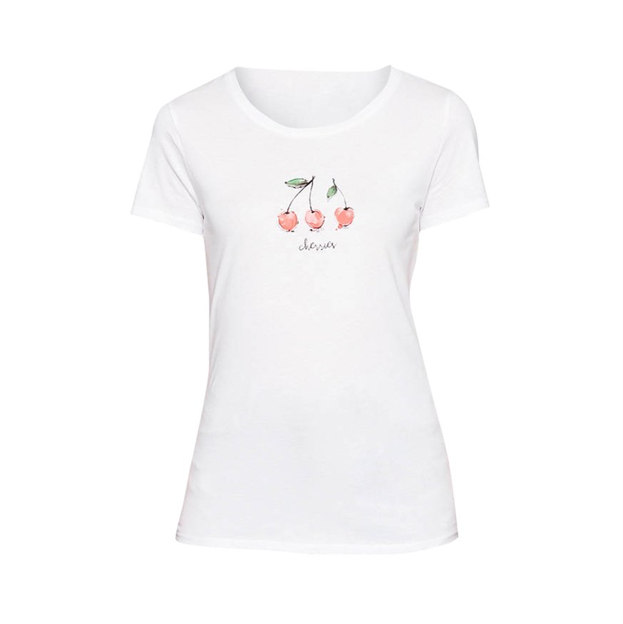 MAVI JEANS 167902-620 KADIN CASUAL T-SHIRT  BEYAZ