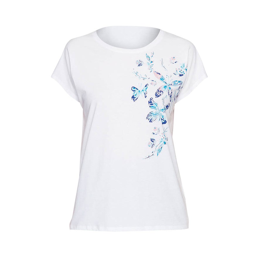 MAVI JEANS 167913-620 KADIN CASUAL T-SHIRT  BEYAZ