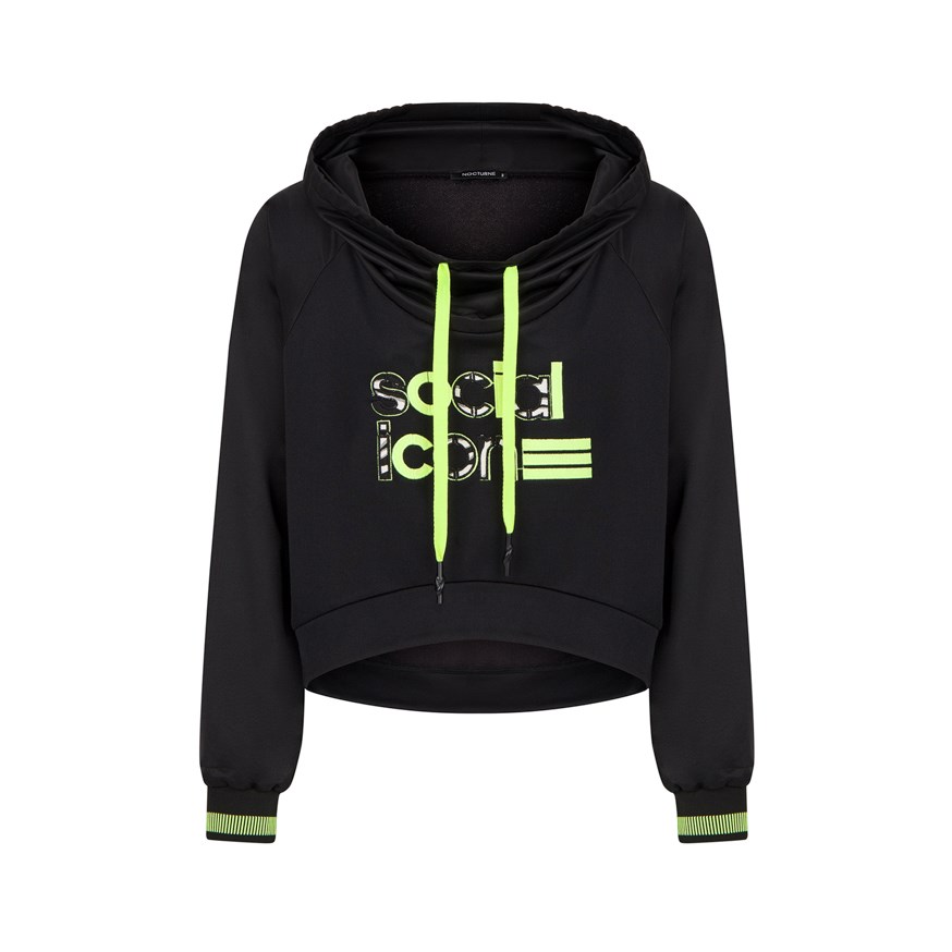 NOCTURNE 70102 KADIN SWEATSHIRT  SIYAH