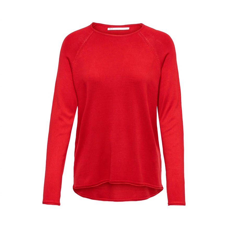 ONLY 15150242 KADIN CASUAL TRİKO  KIRMIZI