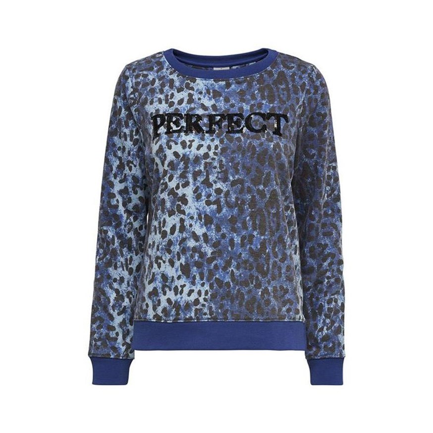 ONLY 15166193 KADIN CASUAL SWEATSHIRT  MAVI