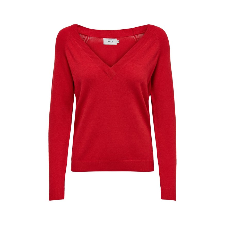 ONLY 15169582 KADIN CASUAL TRİKO  KIRMIZI