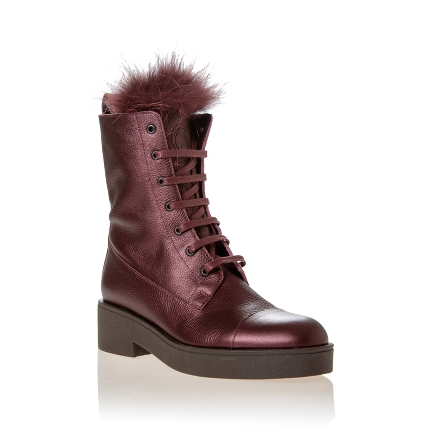 POLETTO 6767-64 KADIN CASUAL BOT  BORDO