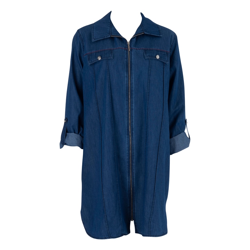 SEDNA 3042 BUYUK BEDEN TUNİK  INDIGO