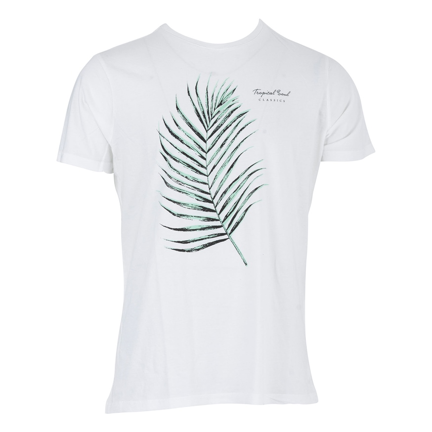 SUPERFLY 21562 ERKEK T-SHIRT  KIRIK BEYAZ