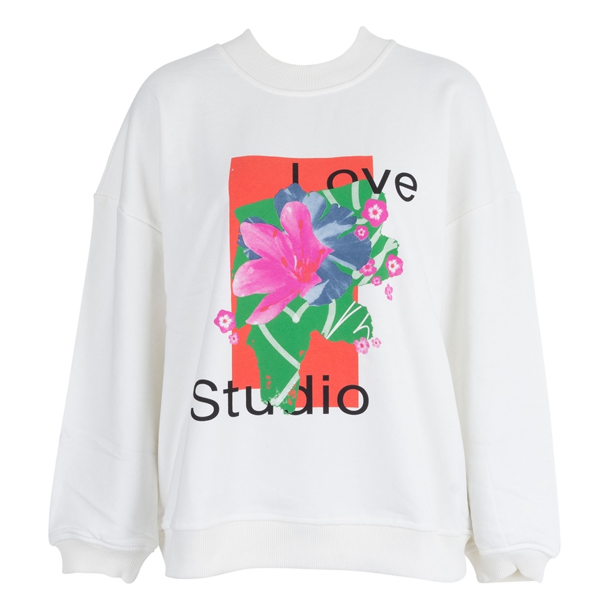 TWIST 91023 KADIN SWEATSHIRT  KREM