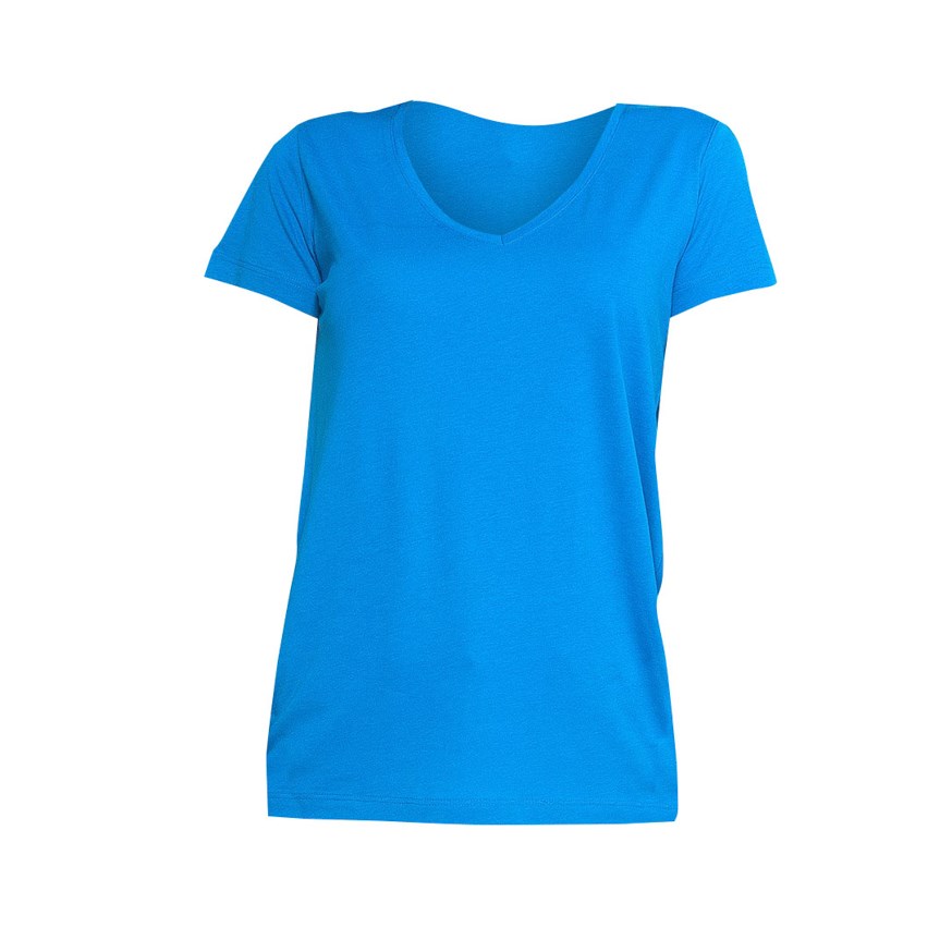 VENA 25645 KADIN CASUAL T-SHIRT  SAFIR