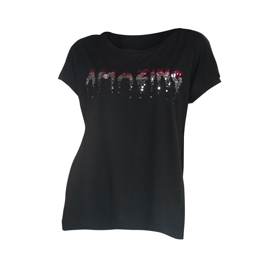VENA 29010 KADIN T-SHIRT  SIYAH