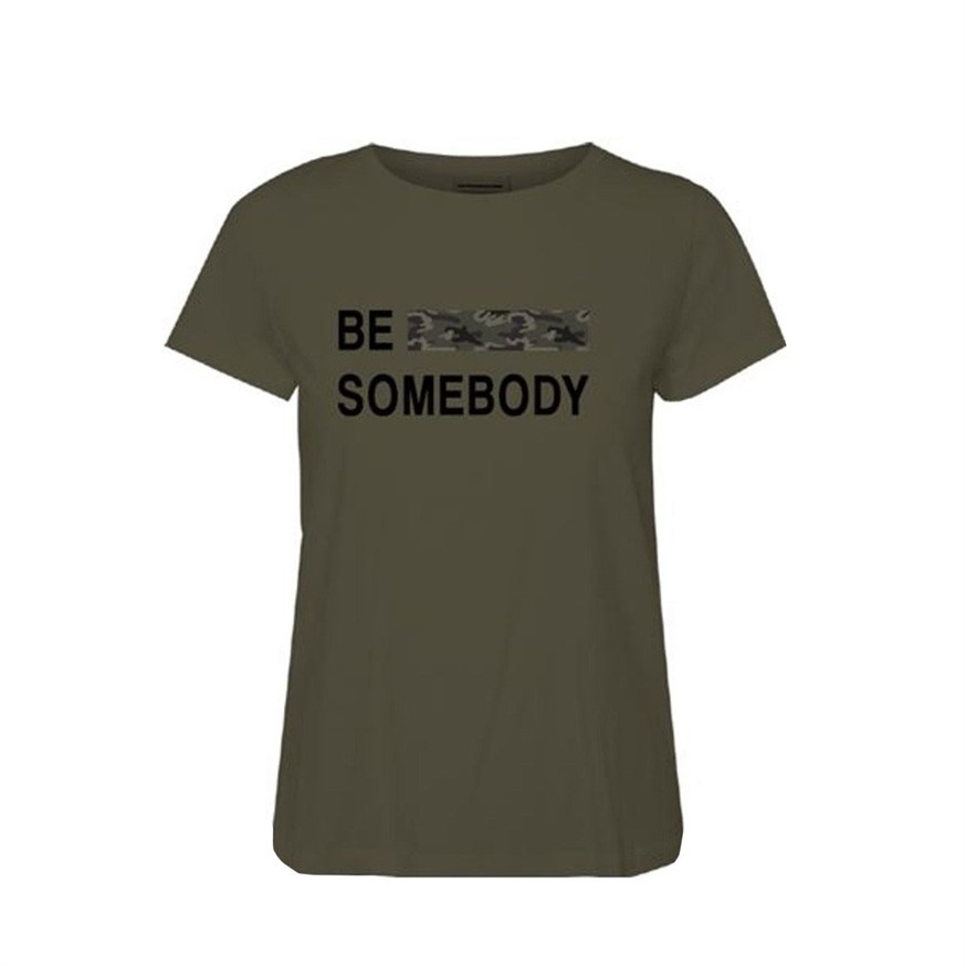 VERO MODA 10219522 KADIN T-SHIRT  HAKI
