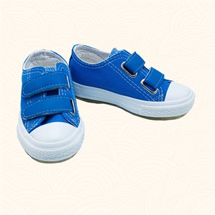 Lil Bugga Spiky, açık mavi renk, kanvas, terletmeyen çocuk spor ayakkabısı.