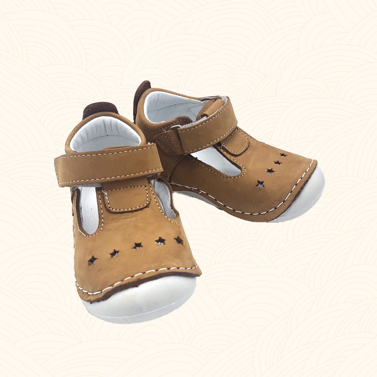 Deri İlk Adım Ayakkabısı Ponçik - Açık Kahverengi 2212 | Lilbugga