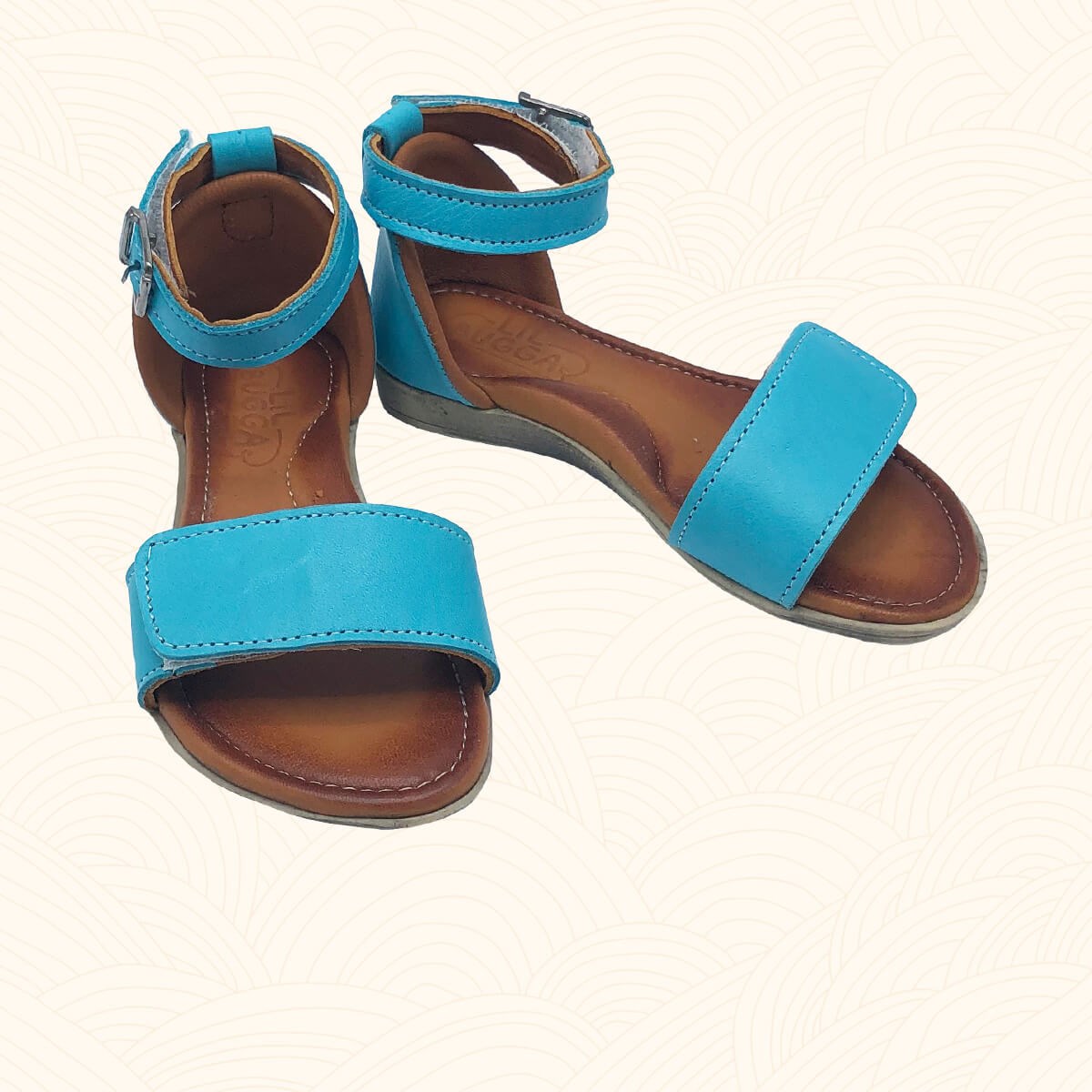 Kız Çocuk Deri Sandalet, Satsuma - Mavi Renk, 2114 | Lilbugga