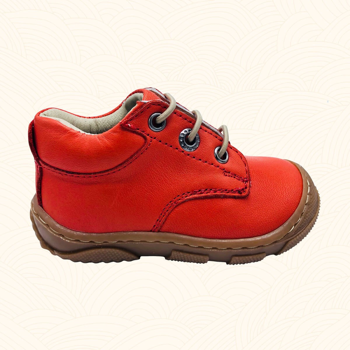 Deri İlk Adım Ayakkabısı Toots - Mercan Rengi 2237 | Lilbugga