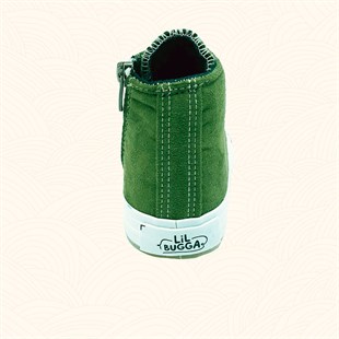 Lil Bugga Killah, yeşil renk, kız ve erkek çocuklar için kışlık spor ayakkabı, arkadan görünüm.