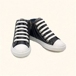 Lil Bugga Killah, siyah renk, kız ve erkek çocuklar için kışlık spor ayakkabı.