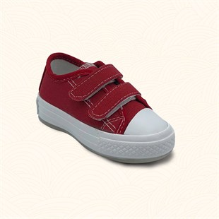 Lil Bugga Spiky, kırmızı renk, kanvas, terletmeyen çocuk spor ayakkabısı.