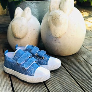 Spiky Kanvas Çocuk Spor Ayakkabısı Kot DesenliAyakkabı