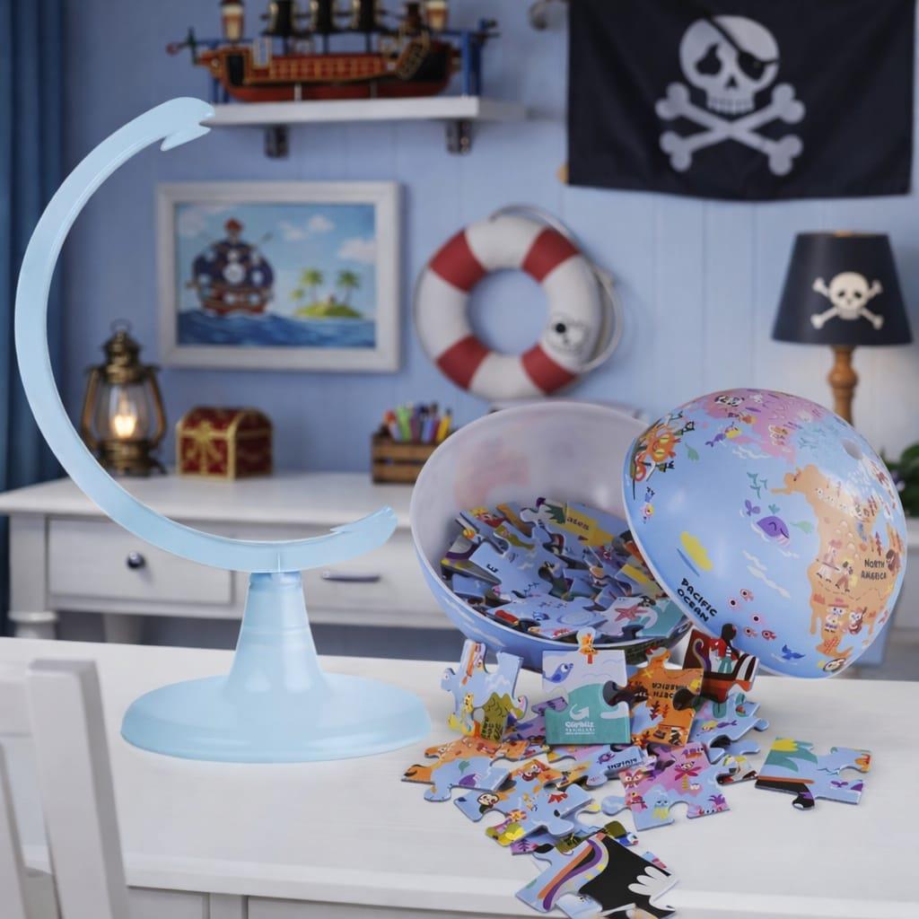  Legendary Pirates Globe + Puzzle (15 cm Globe-54 Pcs Puzzle)