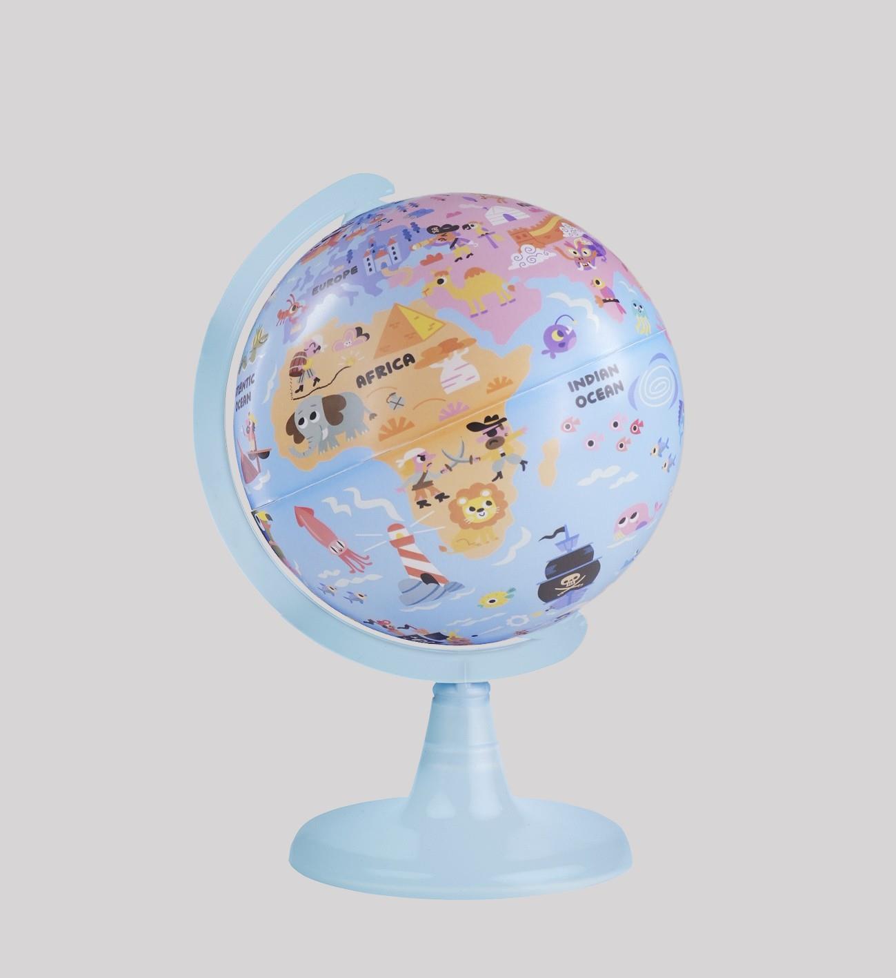  Legendary Pirates Globe + Puzzle (15 cm Globe-54 Pcs Puzzle)