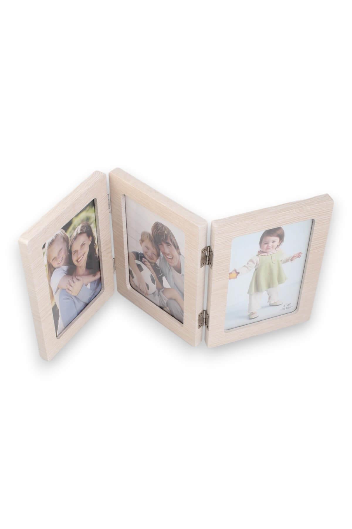 10x15cm İnce 3 Resimli Paravan Çerçeve