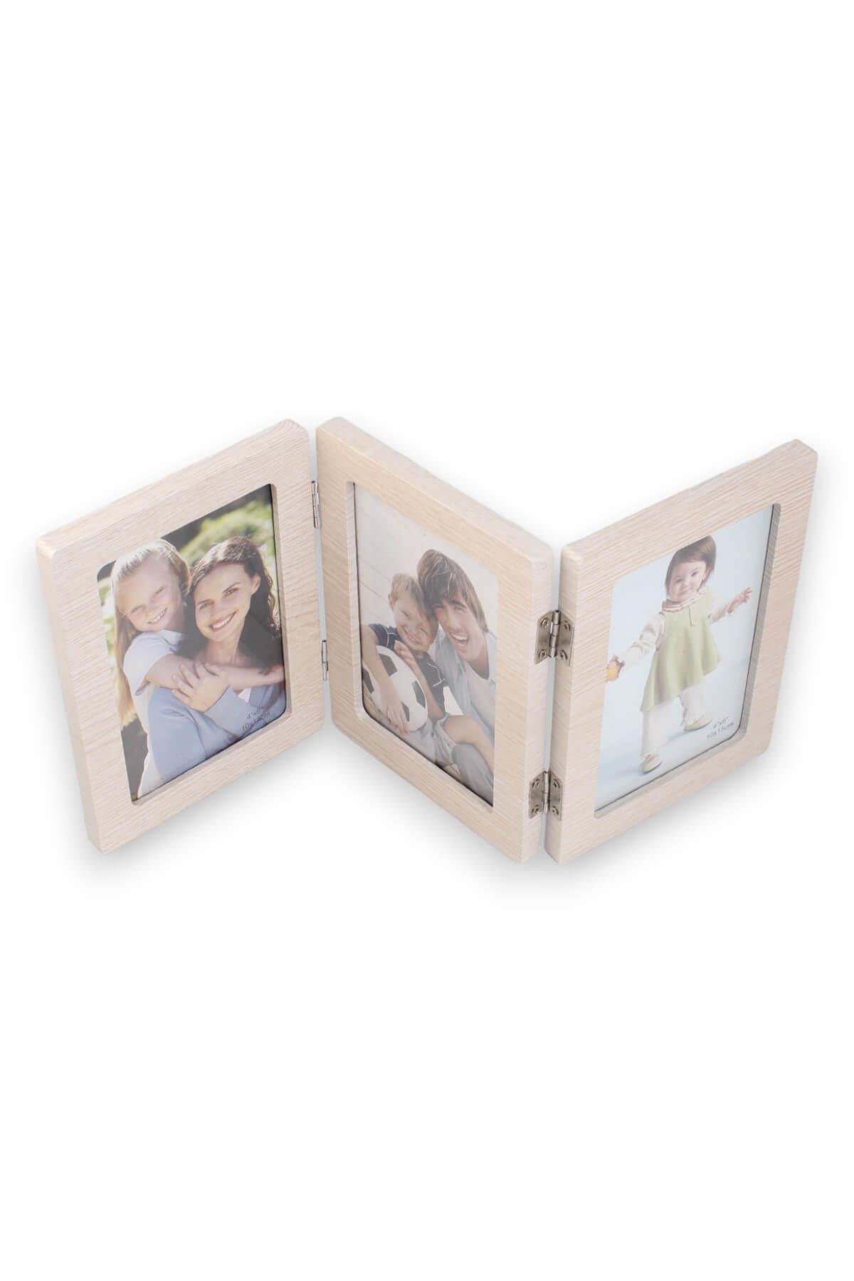 10x15cm İnce 3 Resimli Paravan Çerçeve