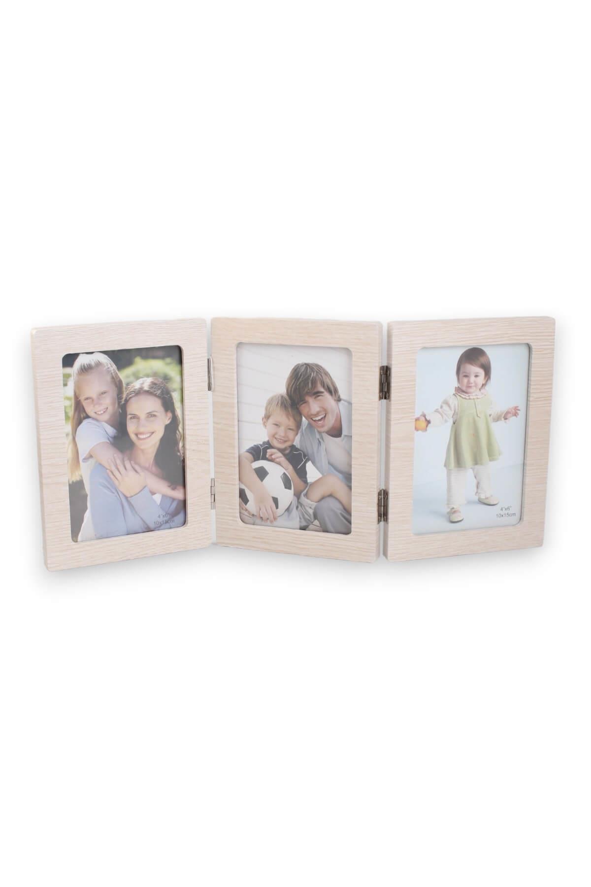 10x15cm İnce 3 Resimli Paravan Çerçeve