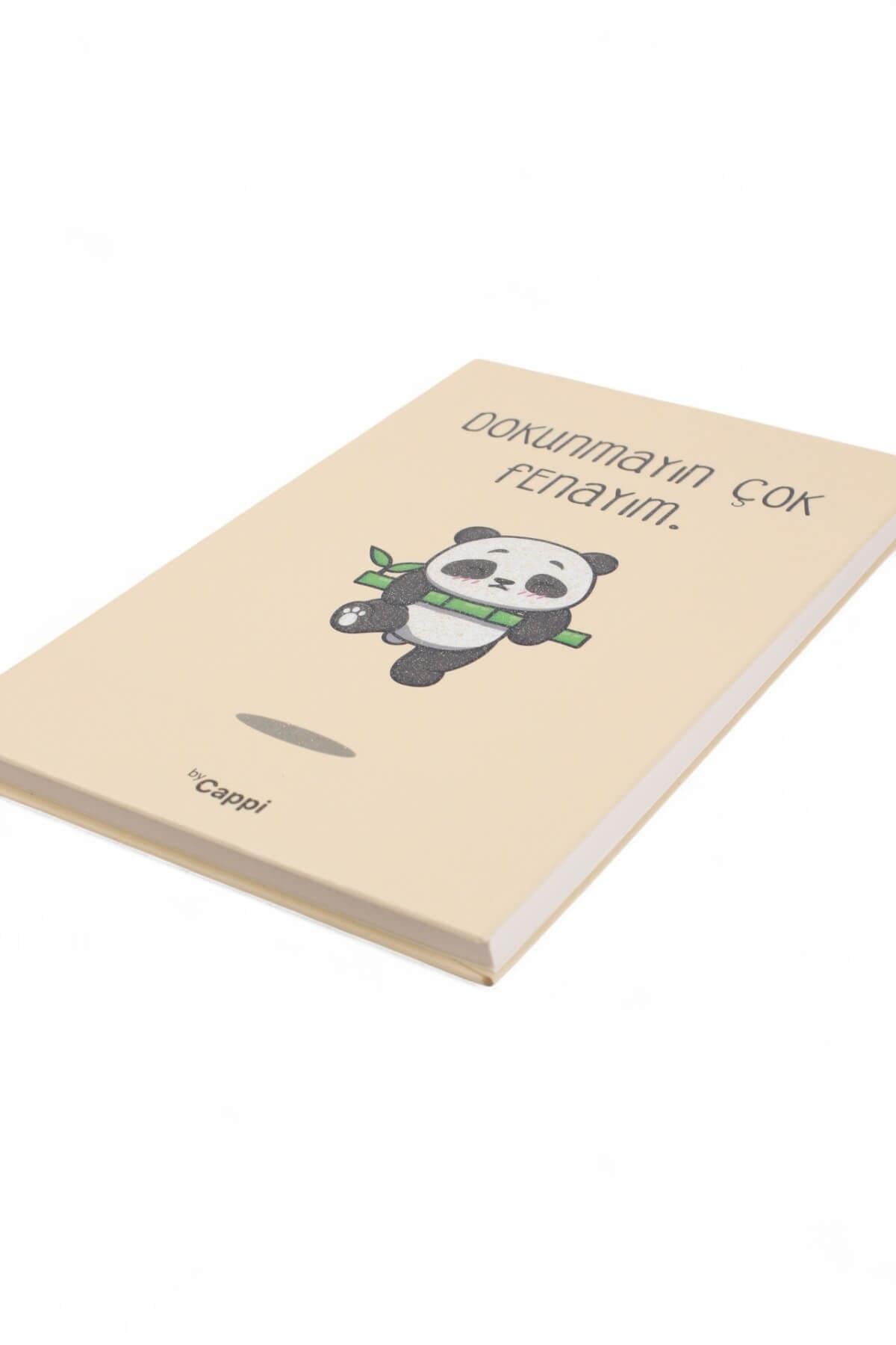 14x21cm Çizgili Sert Kapak Dokunmayın Mesajlı 160 Sayfa Dikişli Defter