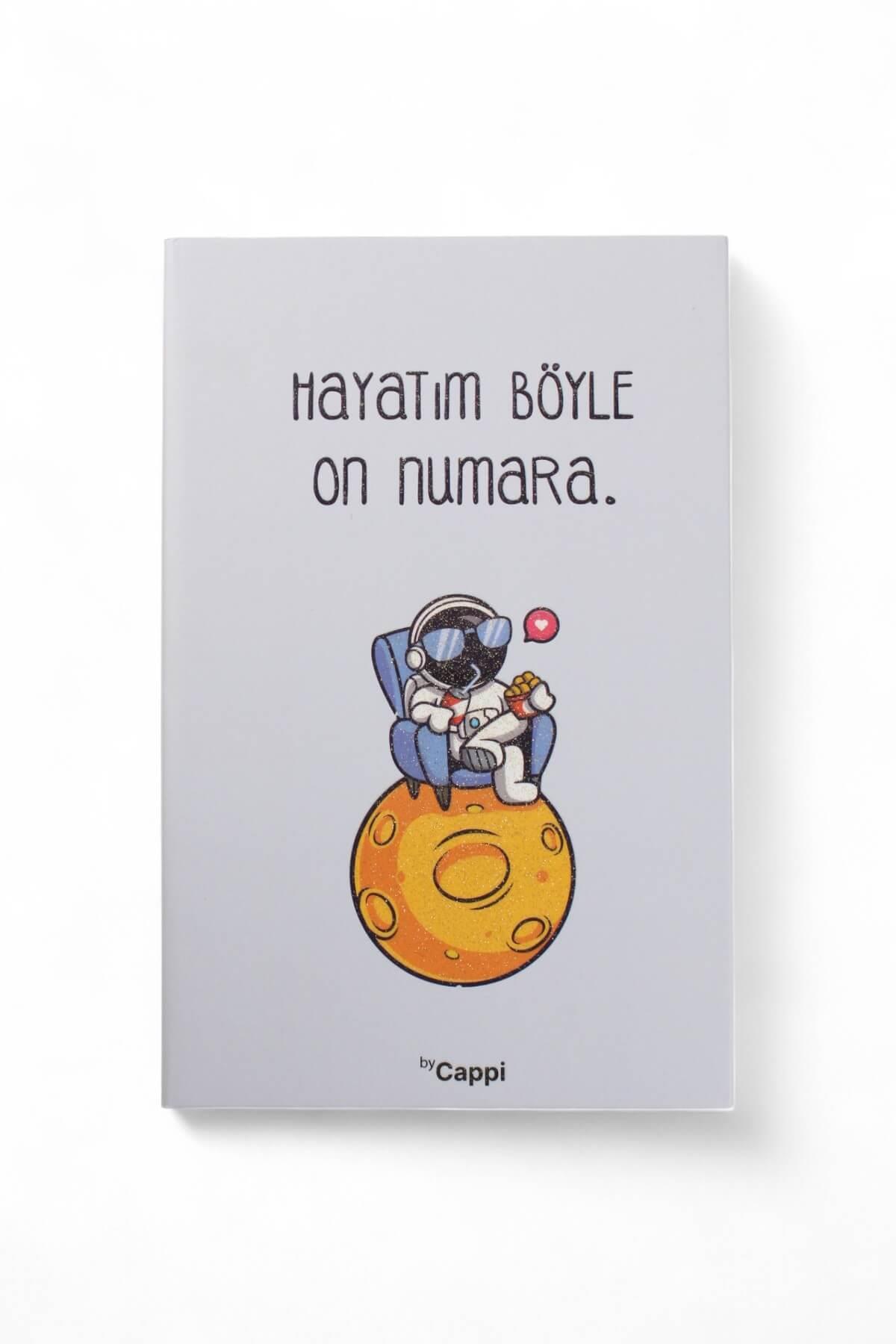 14x21cm Çizgili Sert Kapak Hayatım 160 Sayfa Dikişli Defter