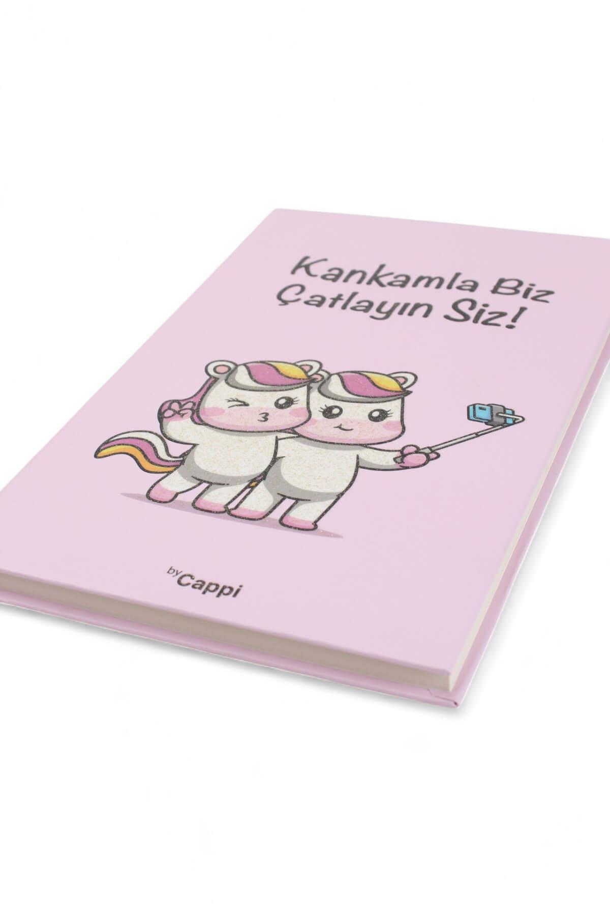 14x21cm Çizgili Sert Kapak Kankamla  Biz 160 Sayfa Dikişli Defter