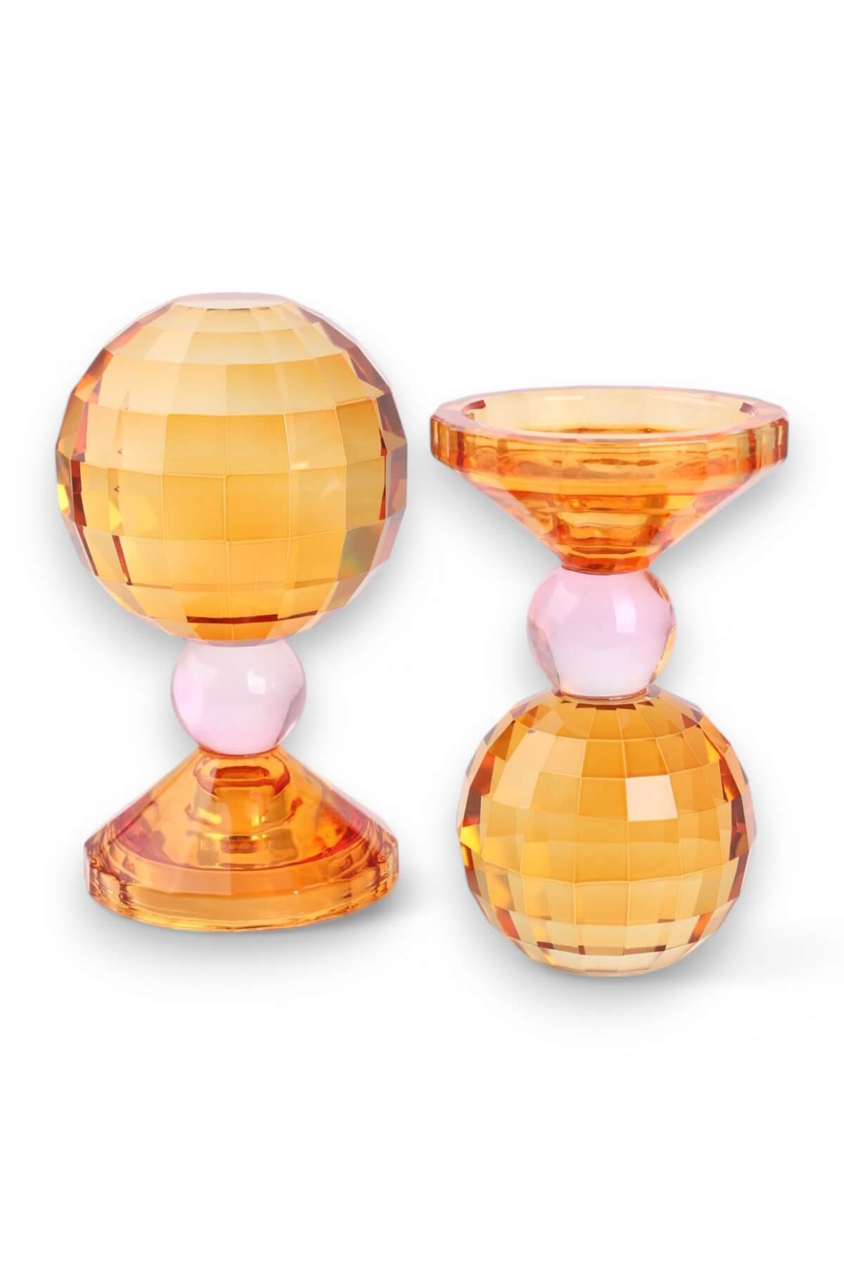 15cm Kristal Top Mumluk Turuncu Pembe