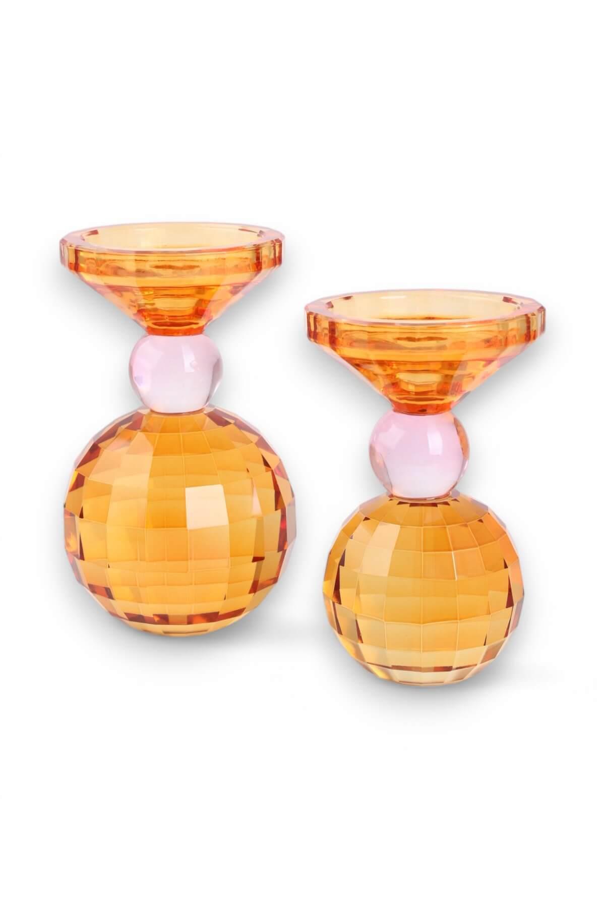 15cm Kristal Top Mumluk Turuncu Pembe
