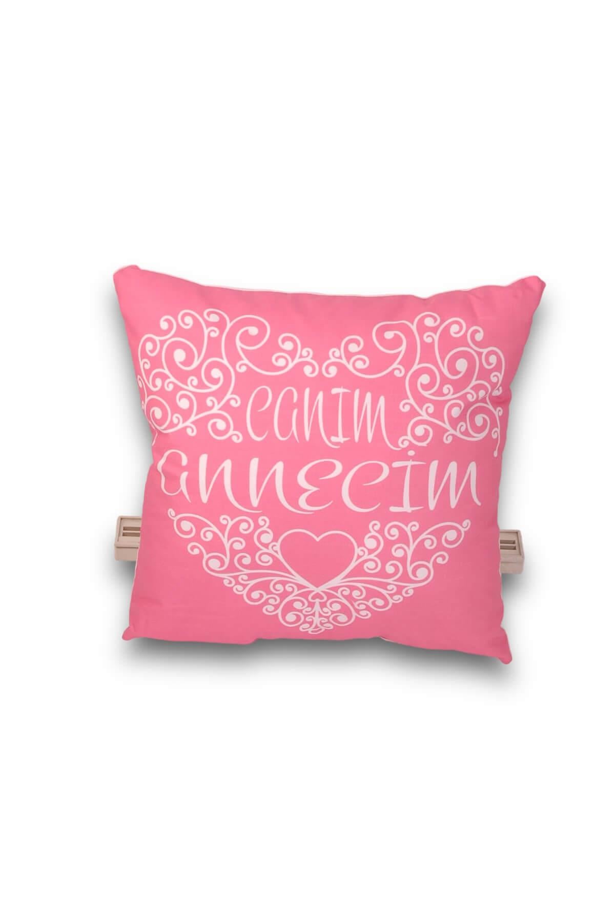 28x28 cm Canım Annem Pembe Yastık