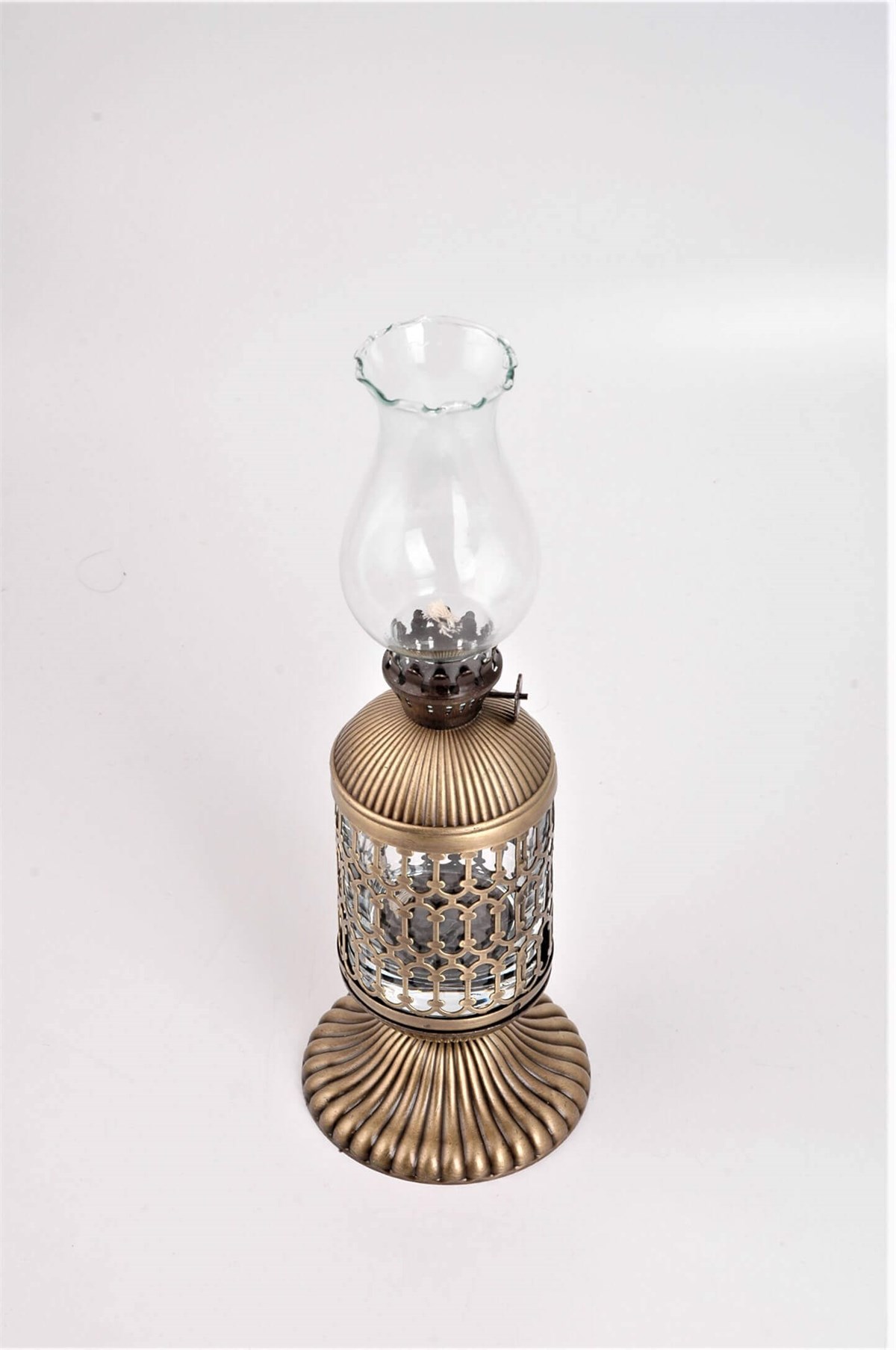 29 cm Antik Eskitme Gaz Lambası