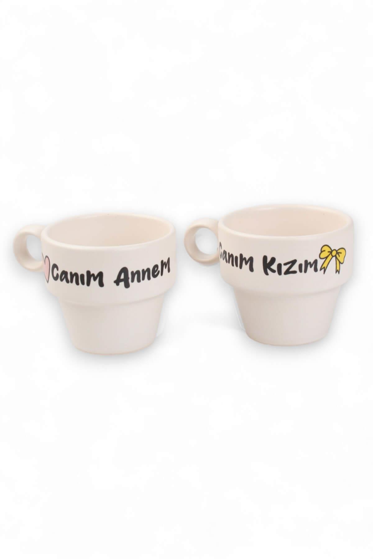 2Li Canım Kızım Canım Annem Espresso Fincanı 