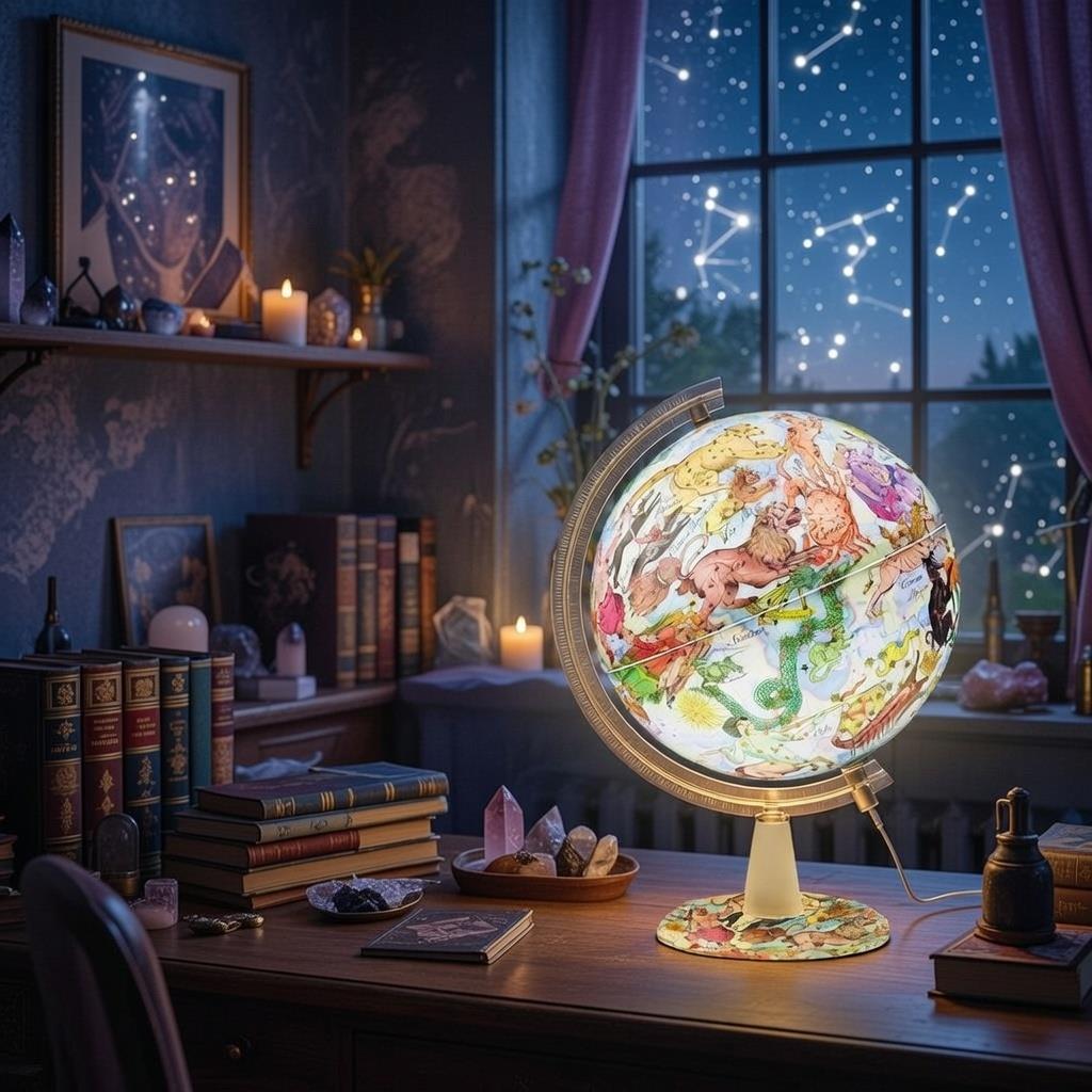30cm Art Modern Zodiac Küre / Led Işıklı Aydınlatma
