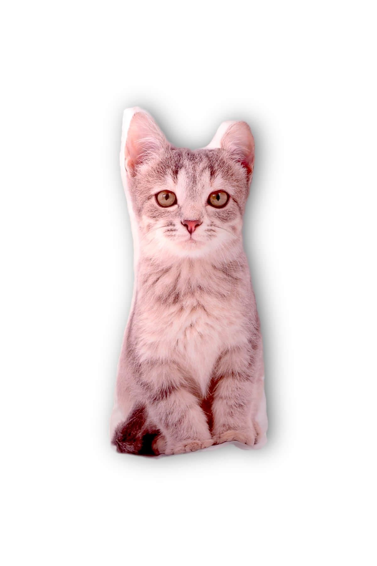 35cm Krem Kedi Sarı Gözlü Yastık