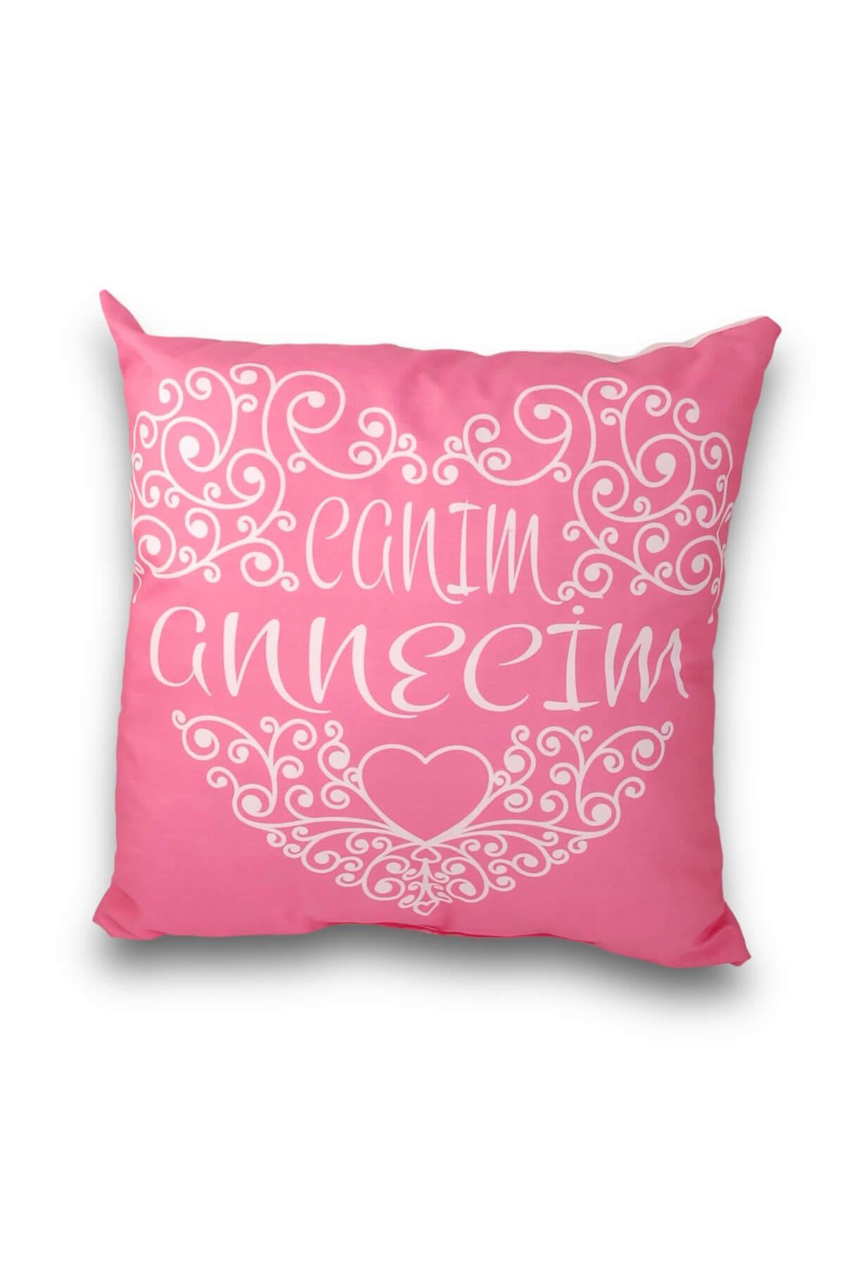 40x40 cm Canım Annem Pembe Yastık
