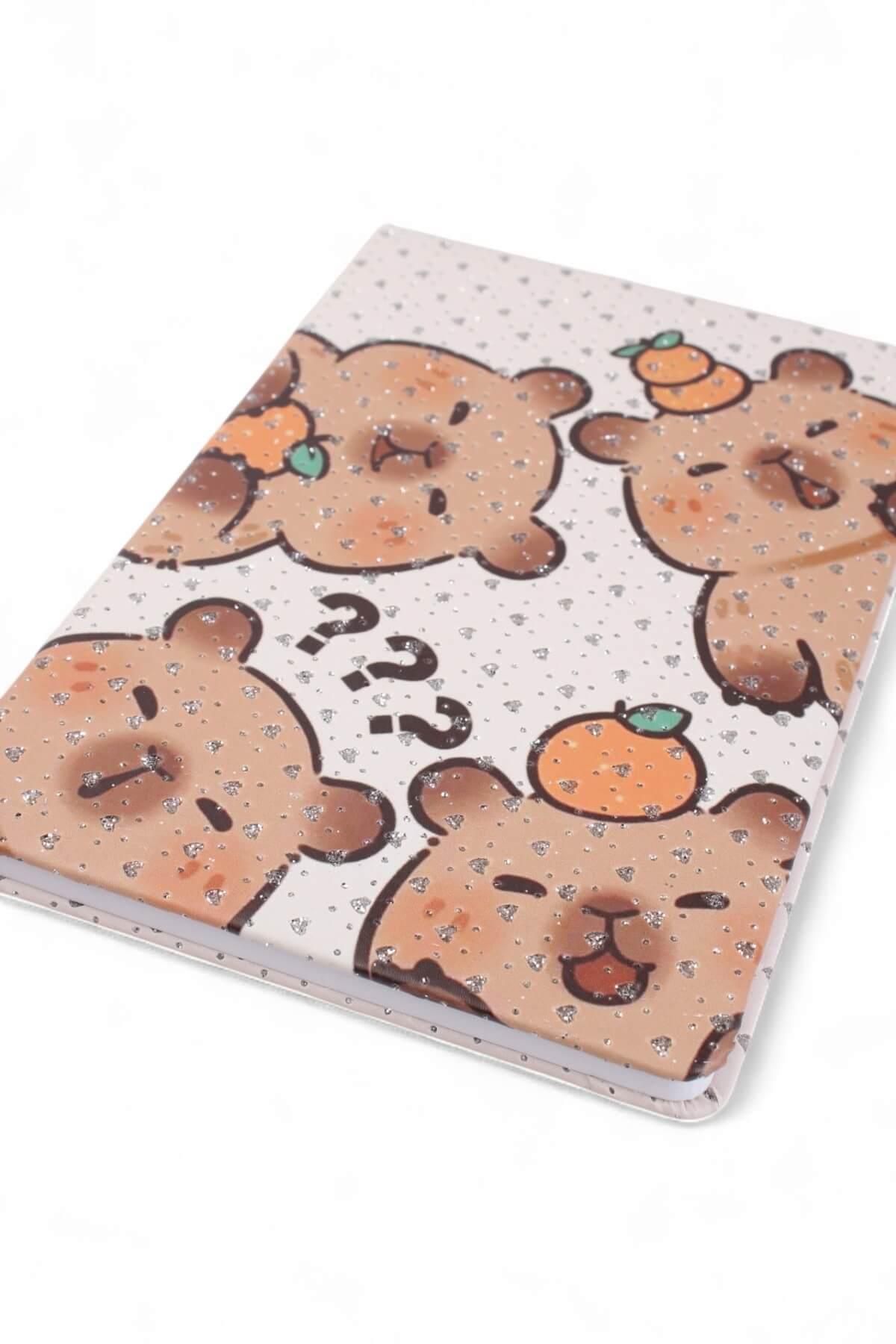 A5 Nokta Simli  Capybara Defter