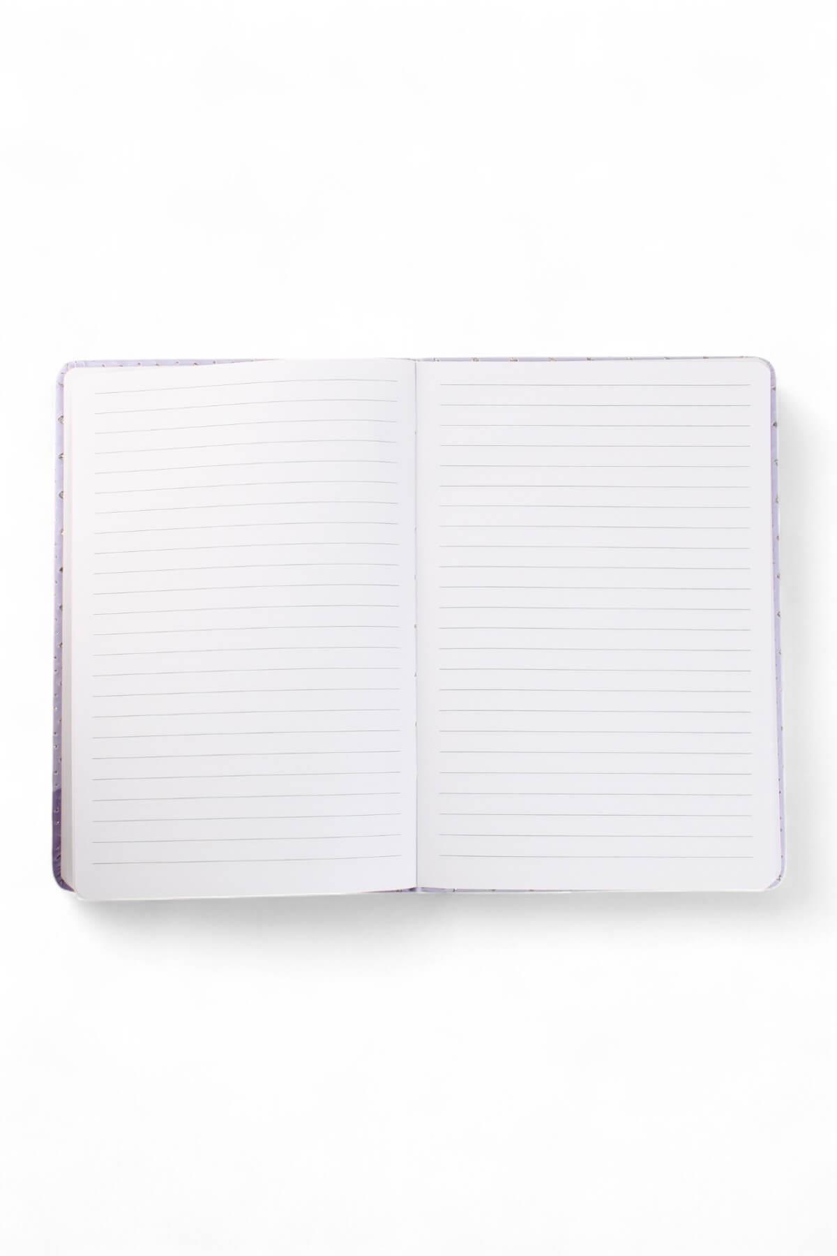 A5 Nokta Simli  Mor Panda Defter